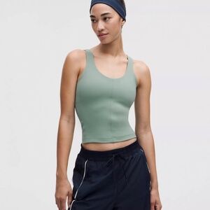 Lululemon Glow Up Leggings AND Tank Top Set - Crater Blue SIZE 4